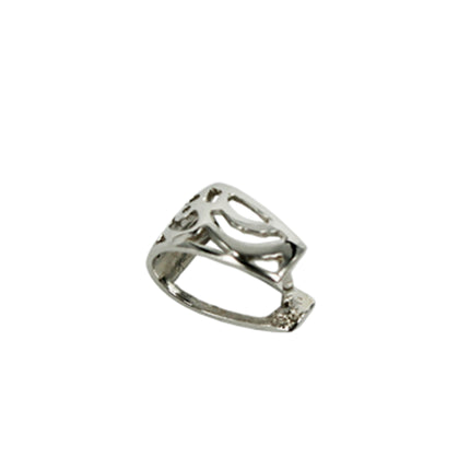 Saddle Pinch Bail in Rhodium Plated Sterling Silver 7x11.1mm