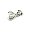 Flared Pinch Bail with Loop in Sterling Silver 13.9x6.4x3.9mm