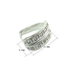 Curved Pinch Bail with Cubic Zirconia Inlays in Rhodium Plated Sterling Silver 12.1x6x9.5mm