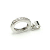 Ring Bail with Cubic Zirconia Inlays in Sterling Silver 18x11mm