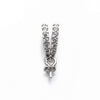 Tapered Cup & Peg Bail with CZ in Rhodium Plated Sterling Silver 14x4.3x5.2mm
