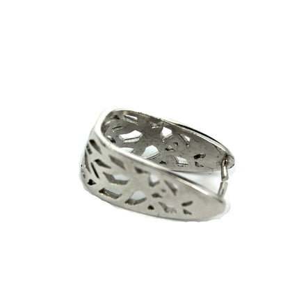 Patterned Pinch Bail in Sterling Silver 18.4x8.5mm