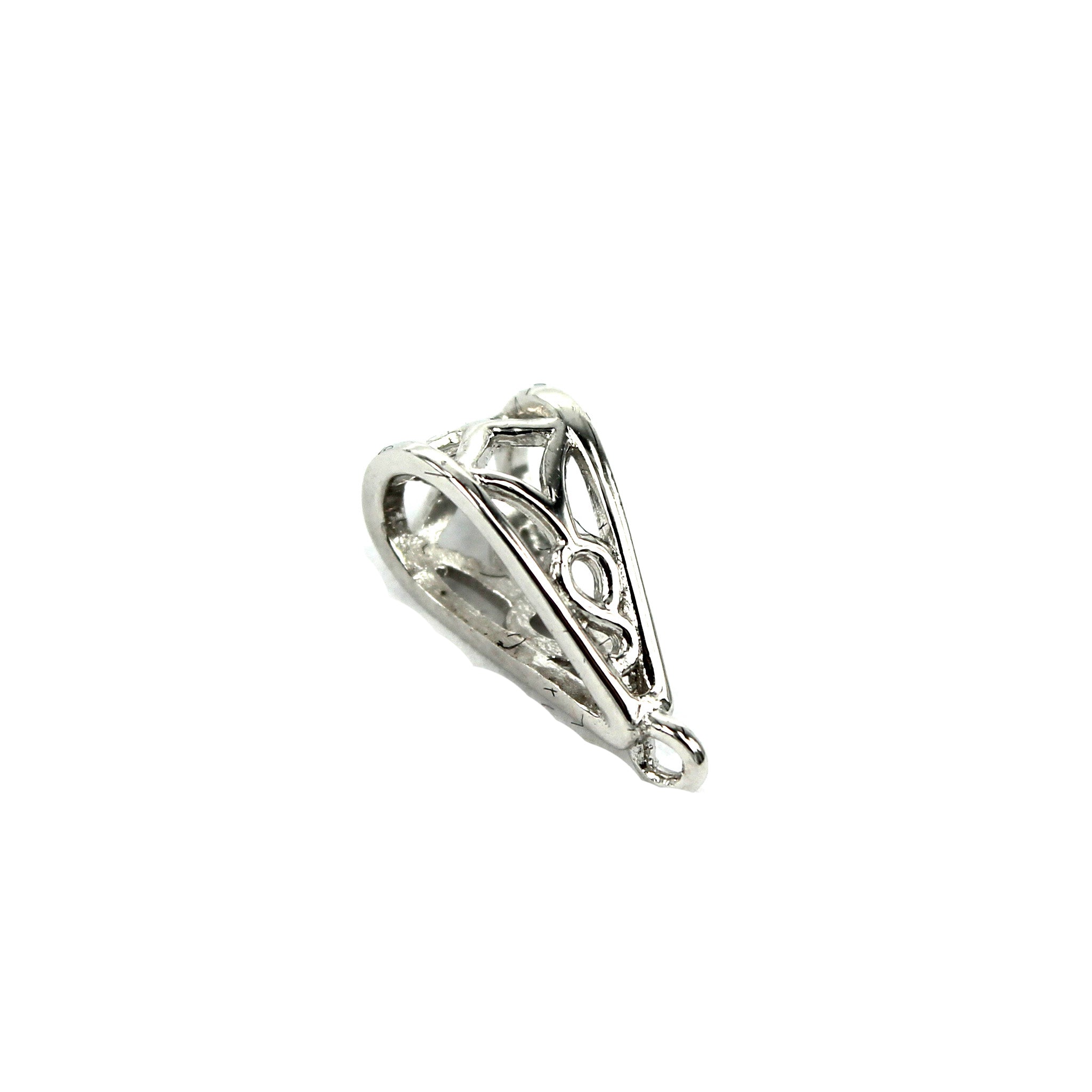 Patterned Bail in Sterling Silver 13.1x5.8mm
