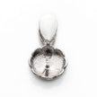 Pendant Pearl Setting with Round Cup and Peg Mounting including Bail in Sterling Silver 10mm