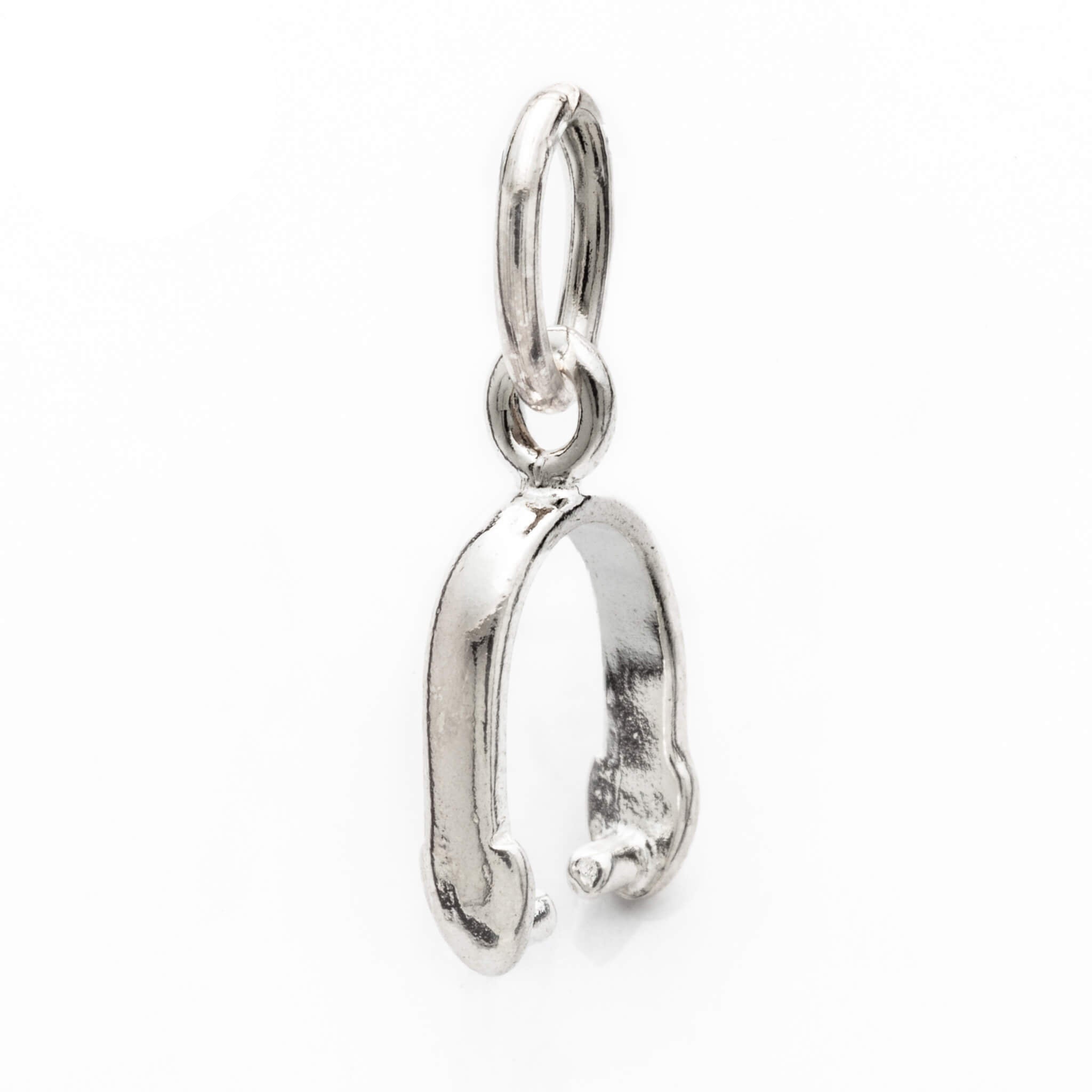 Pinch Bail with Loop in Sterling Silver 18.4x7.7mm
