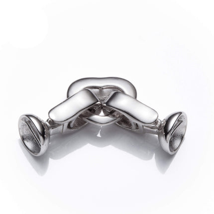 Push Button Clasp in Sterling Silver 14.75x12.92mm