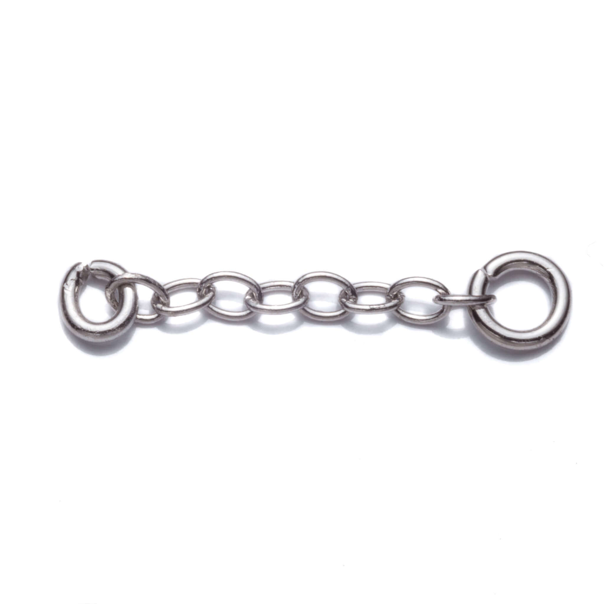Extension Chain in Rhodium Plated Sterling Silver 0.6