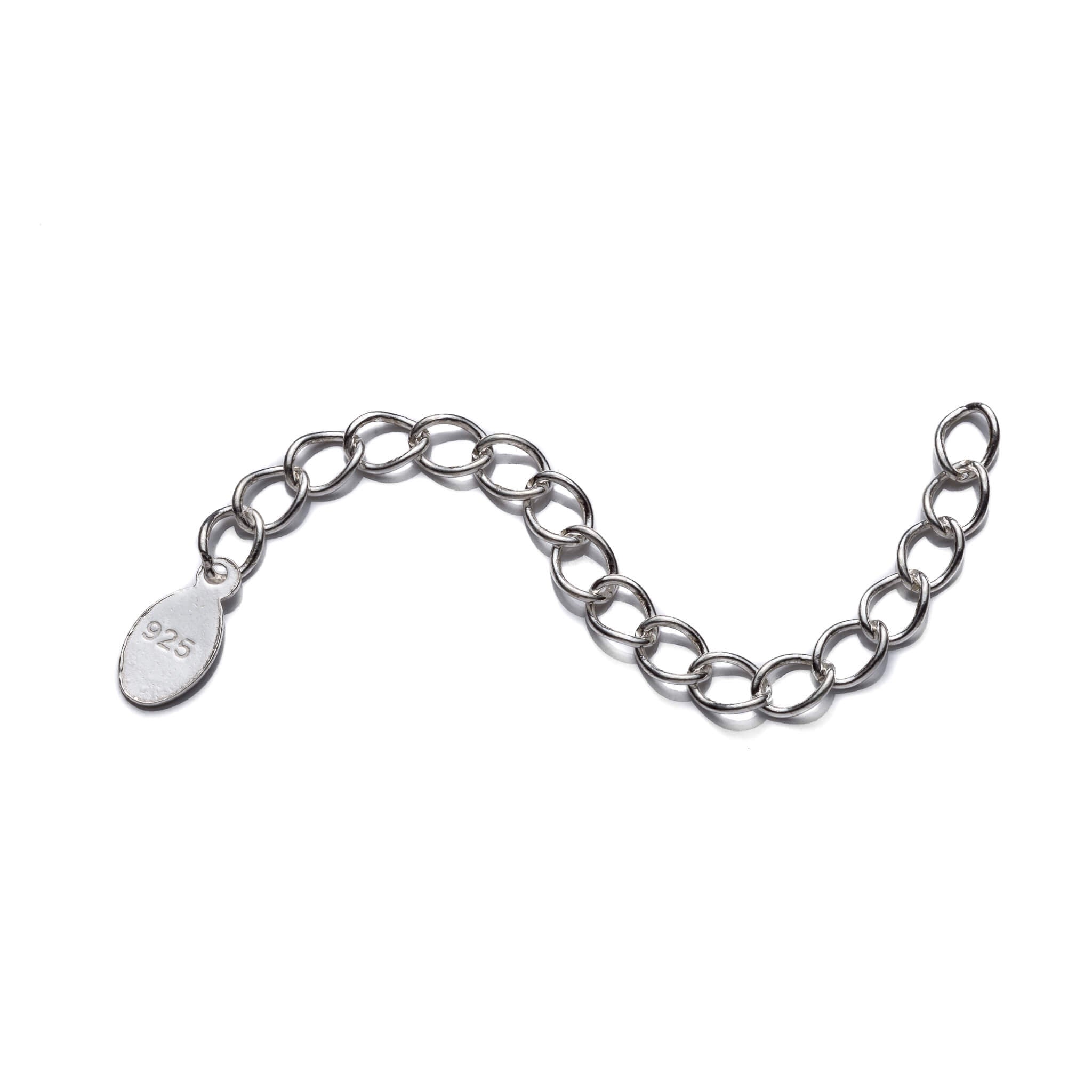 Extension Chain in Rhodium Plated Sterling Silver 45mm