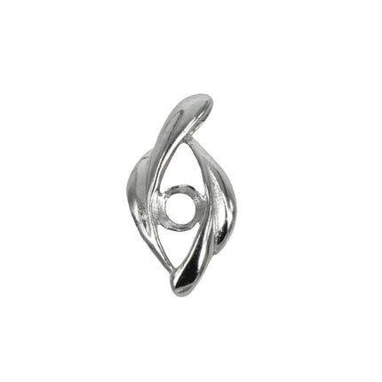 Flourishes Pendant with Incorporated Bail in Sterling Silver 2mm