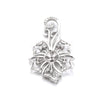 Floral Pendant with Cubic Zirconia Inlays and Cup and Peg Mounting and Bail in Sterling Silver 6mm