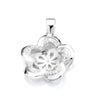 Flower Pendant with Cup and Peg Mounting and Bail in Sterling Silver 9mm