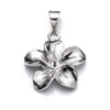 Flower Pendant with Peg Mounting and Bail in Sterling Silver 5mm