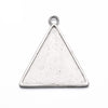 Triangular Pendant with Triangular Bezel Mounting in Sterling Silver 23x23x21mm
