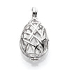 Swirl Pendant with Oval Cage Mounting in Sterling Silver