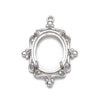 Pendant with Oval Mounting in Sterling Silver 12x16mm