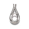 Pear Pendant with Oval Mounting in Sterling Silver 7x9mm