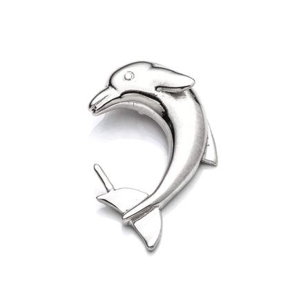 Dolphin Pendant with Peg Mounting in Sterling Silver