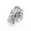 Leaf Pendant with Floral Cups and Peg Mountings in Sterling Silver 8mm