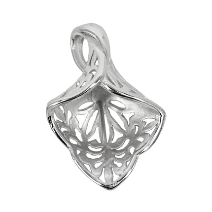 Floral Pendant with Round Peg Mounting in Sterling Silver