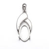 Pendant with Oval Mounting and Bail in Sterling Silver 7x11mm