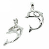 Dolphin Pendant with Soldered Loop and Bail in Sterling Silver for 4x6mm Cabochons