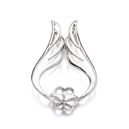 Wings Pendant with Cup and Peg Mounting in Sterling Silver 9mm