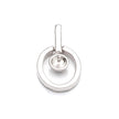 Oval Pendant with Cup and Peg Mounting in Sterling Silver 4mm