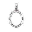 Dolly Pendant with Oval Mounting and Bail in Sterling Silver 13x18mm