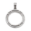 Pendant Setting with Round Bezel Mounting including Bail in Sterling Silver 17mm