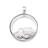 Round Pendant with Round Bezel Mounting and Bail in Sterling Silver 32mm