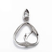 Pendant with Cubic Zirconia Inlays and Peg Mounting and Bail in Sterling Silver 11mm