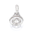 Pendant with Peg Mounting in Sterling Silver 12mm