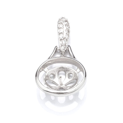 Pendant with Peg Mounting in Sterling Silver 12mm