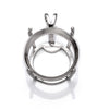 Basket Pendant with Deep Round Prong Mounting in Sterling Silver 20x20mm