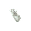 Marquise Pendant with Marquise Shape Mounting in Sterling Silver 10x20mm