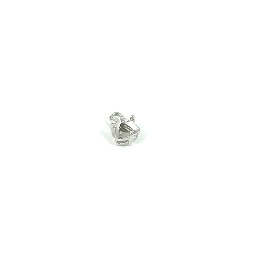 Pendant with Triangular Shape Mounting in Sterling Silver 4x4mm