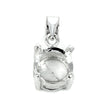 Basket style pendant with soldered loop and bail in sterling silver 7.25x15mm