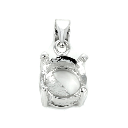 Basket style pendant with soldered loop and bail in sterling silver 7.25x15mm