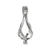 Spiral Pear Shape Cage Pendant with Incorporated Bail in Sterling Silver 8mm