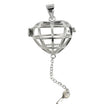 Locked Heart Cage Pendant with Incorporated Bail in Sterling Silver 10mm