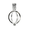 Round Cage Pendant with Incorporated Bail in Sterling Silver 12mm