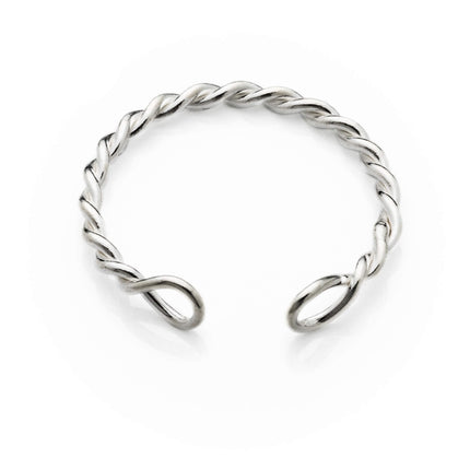 Twisted Adjustable Ring Setting with Loop Mounting in Sterling Silver 18mm