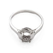 Ring with Oval Prongs Mounting in Sterling Silver 6x7mm