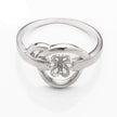 Swirl Ring with Cup and Peg Mounting in Sterling Silver 6mm