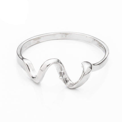 Swirl Ring with Peg Mounting in Sterling Silver 5mm