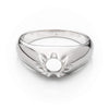 Tapered Ring in Sterling Silver for 5mm Round Stones