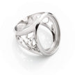 Hollow Ring with Oval Bezel Mounting in Sterling Silver 17x23mm