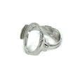 Ring with Oval Prongs Mounting in Sterling Silver 15x20mm