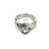 Wavy Cross-Over Ring with Peg Mounting in Sterling Silver 10mm