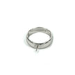 Wide Band Ring with Peg Mounting in Sterling Silver 4mm